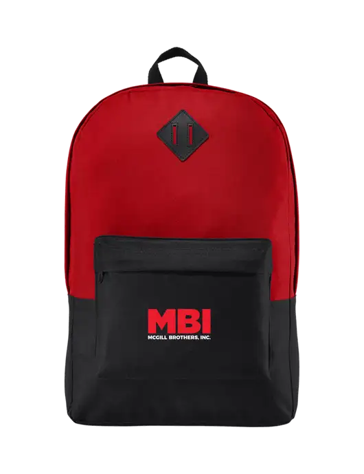 MBI Retro True Red/Black Backpack w/MBI Logo
