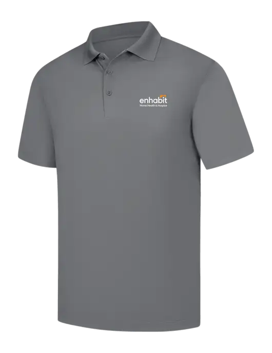 Enhabit Medium Grey Micropique Sport-Wick Polo w/Enhabit Logo