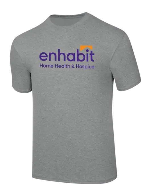 Enhabit Ring Spun Light Heather Grey 4.5 oz T-Shirt w/Enhabit Logo