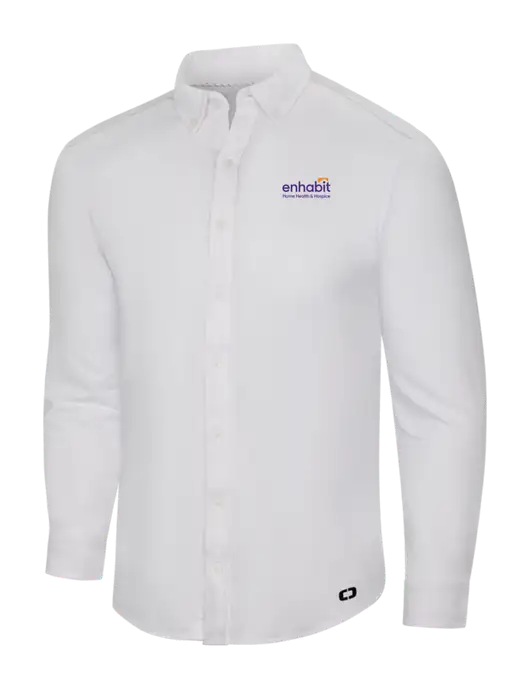 Enhabit OGIO Bright White Modern Code Stretch Button-Up Shirt w/Enhabit Logo
