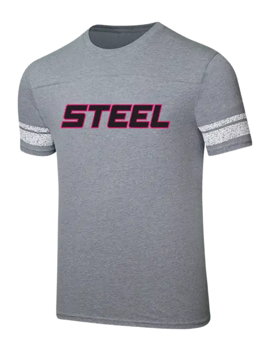 Steel Partners Game Heathered Nickel/White 4.5 oz T-Shirt w/Steel Partners Logo