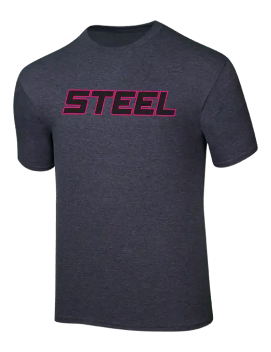 Steel Partners Ring Spun Dark Heather Grey 4.5 oz T-Shirt w/Steel Partners Logo
