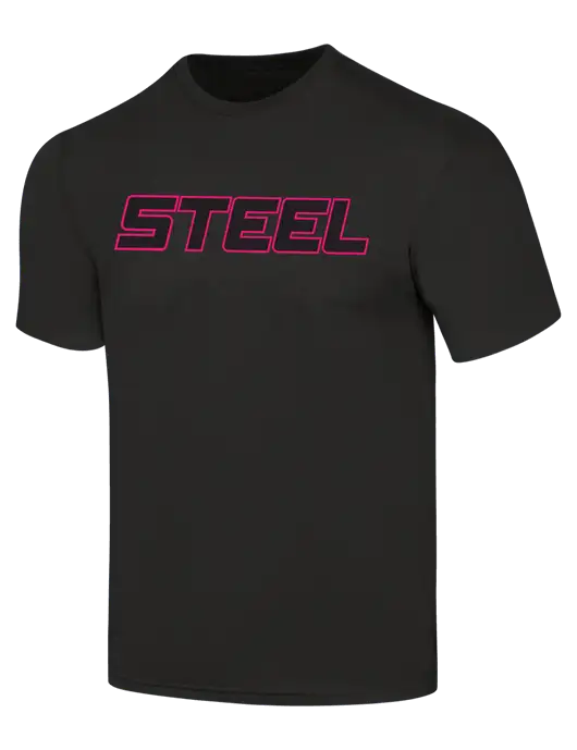 Steel Partners Simply Soft Black 4.5oz  Poly/Combed Ring Spun Cotton T-Shirt w/Steel Partners Logo