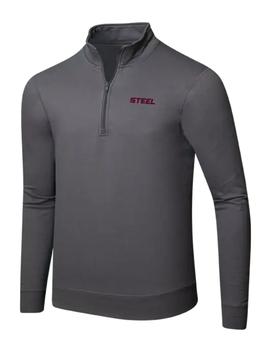 Steel Partners Charcoal 8.5 oz Ring Spun 1/4 Zip Pullover Sweatshirt w/Steel Partners Logo