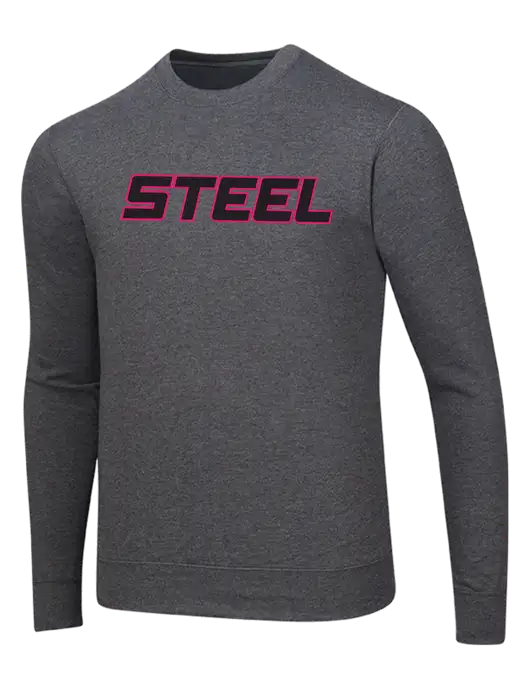 Steel Partners Dark Heather Grey 7.8 oz Ring Spun Crew Sweatshirt w/Steel Partners Logo
