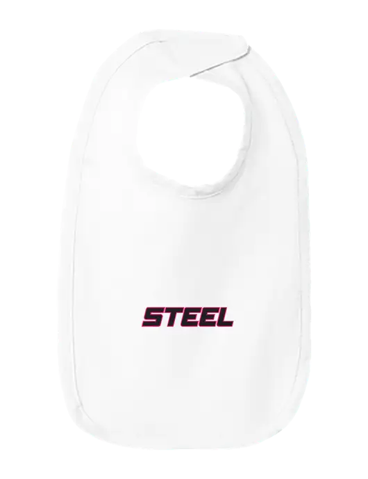 Steel Partners Rabbit Skins White Infant Premium Jersey Bib w/Steel Partners Logo