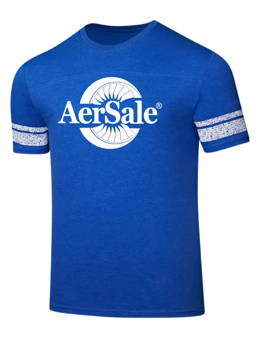 AerSale Game Heather True Royal/White 4.5 oz T-Shirt w/AerSale Logo