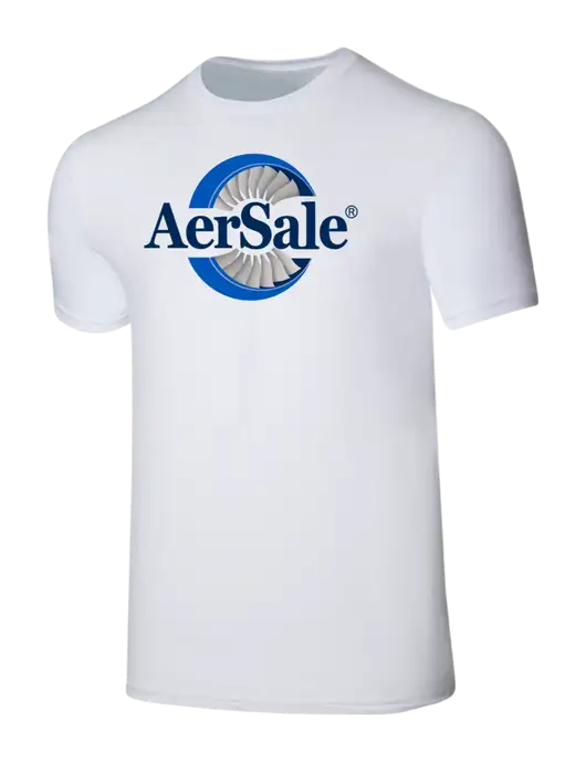 AerSale Seriously Soft White T-Shirt w/AerSale Logo