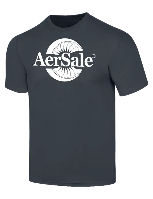 AerSale Simply Soft Navy 4.5oz  Poly/Combed Ring Spun Cotton T-Shirt w/AerSale Logo