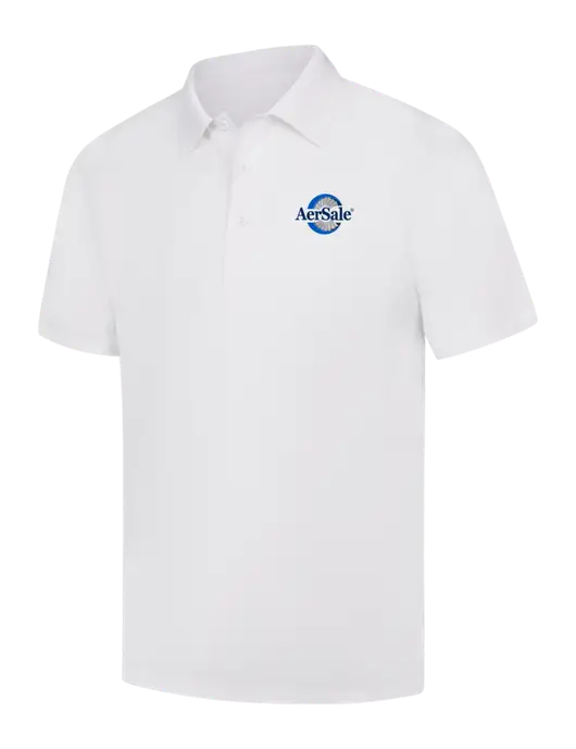 AerSale White Micropique Sport-Wick Polo w/AerSale Logo