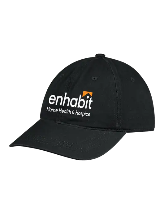 Enhabit Garment Washed Unstructured Twill Black Cap w/Enhabit Logo