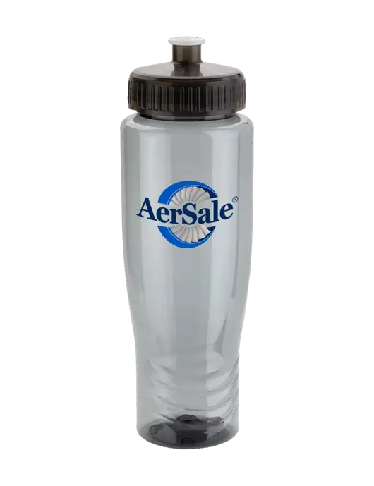 AerSale Roam Smoke 28 oz Eco-Polyclear™ Bottle with Push Pull Lid w/AerSale Logo