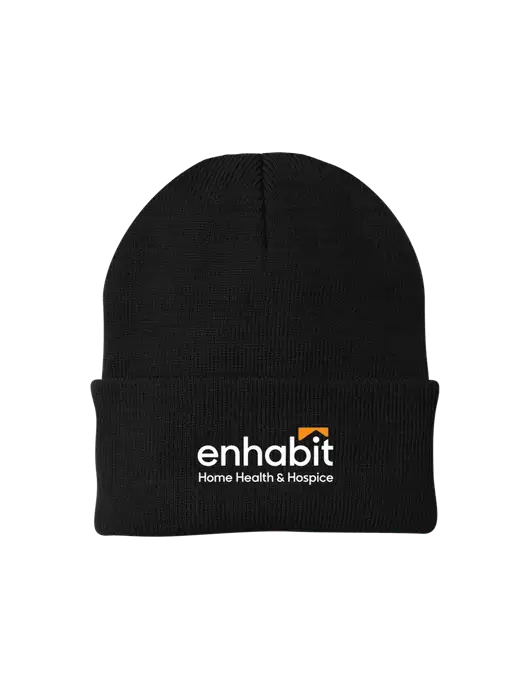 Enhabit Black Knit Cap w/Enhabit Logo
