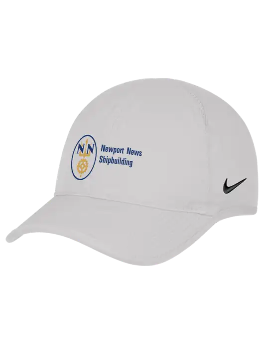 Newport News Nike White Featherlight Cap w/NNS Logo