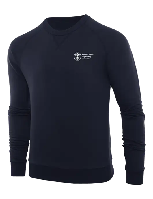Newport News Allmade Dark Navy Organic French Terry Crewneck Sweatshirt w/NNS Logo