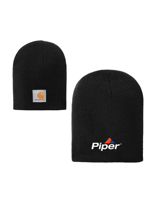 Piper Carhartt ® Black Acrylic Knit Hat w/Piper Logo