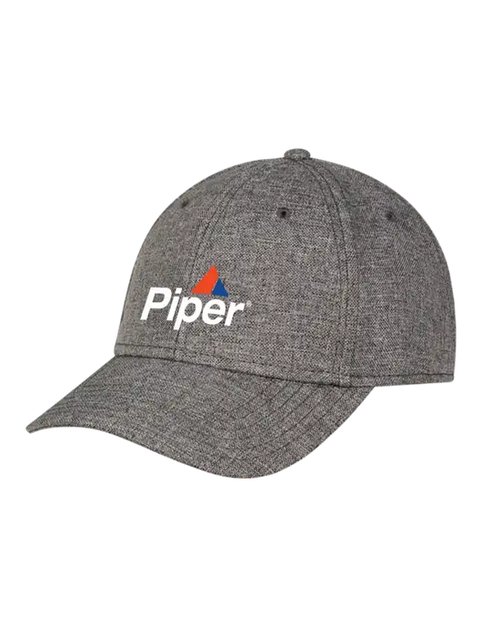 Piper Heather Charcoal Structured Linen Look Cap Hook & Loop w/Piper Logo