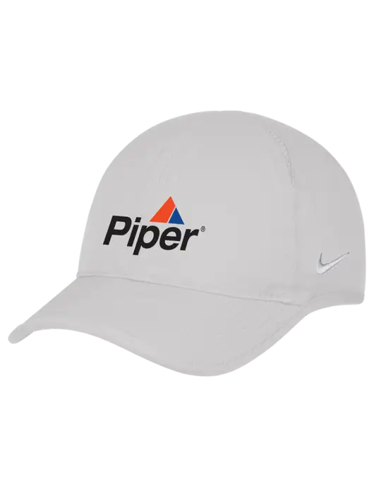 Piper Nike White Featherlight Cap w/Piper Logo