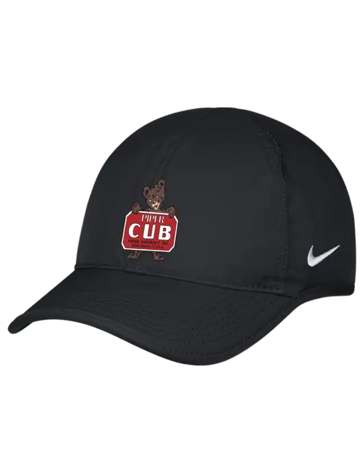 Piper Nike Black Featherlight Cap w/Piper Cub Logo