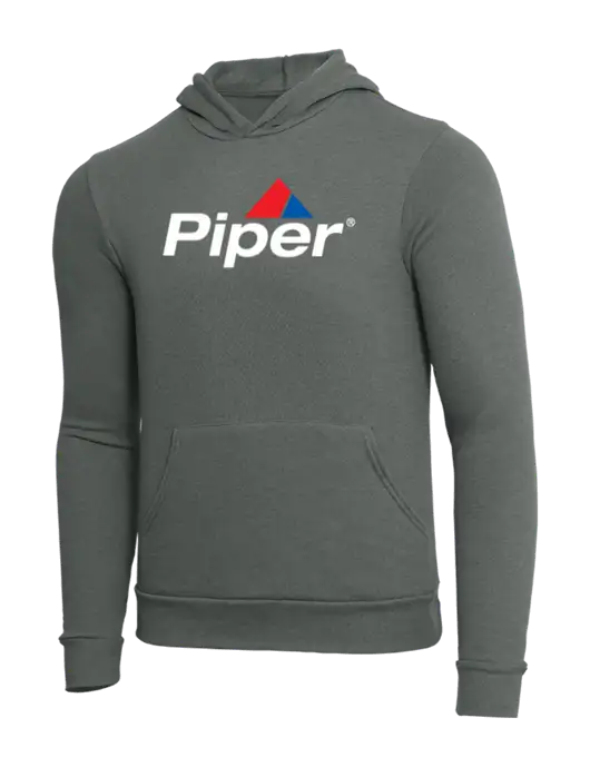Piper BELLA+CANVAS ® Heather Grey Sponge Fleece Pullover Hoodie w/Piper Logo