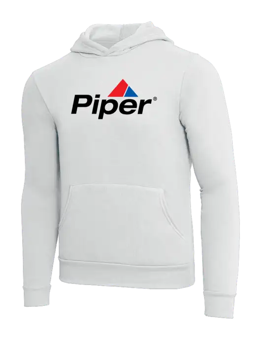 Piper BELLA+CANVAS White Ash Sponge Fleece Pullover Hoodie w/Piper Logo
