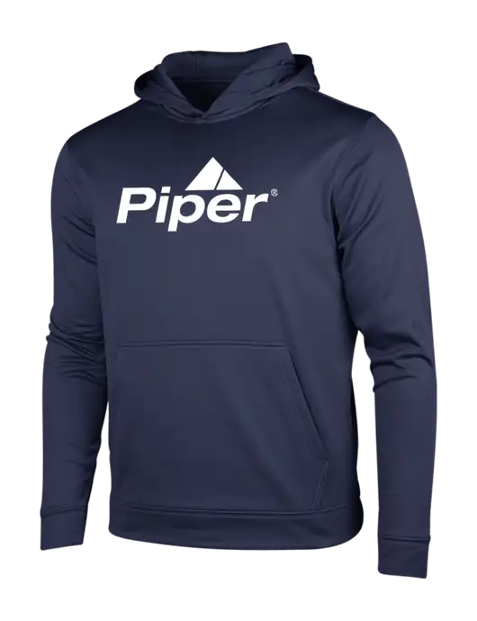 Piper Navy Sport-Wick Fleece Hooded Pullover w/Piper Logo