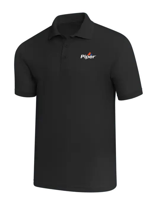 Piper Black PosiCharge RacerMesh Polo w/Piper Logo