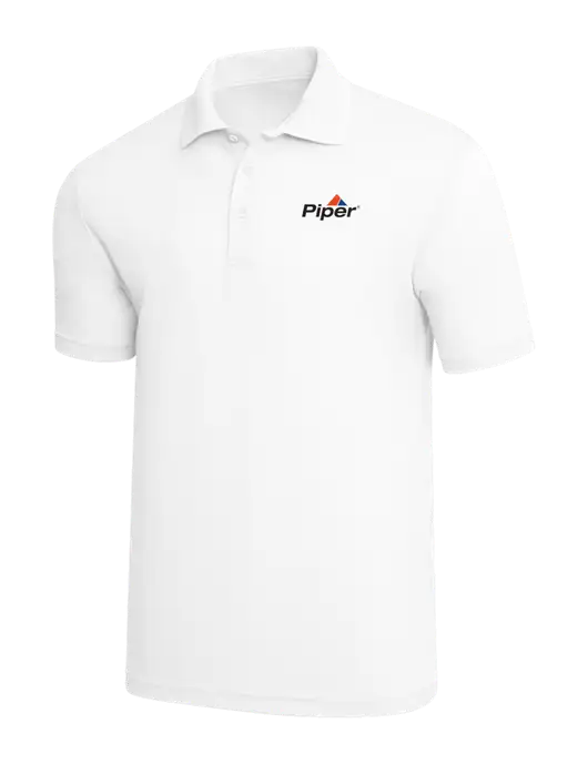 Piper White PosiCharge RacerMesh Polo w/Piper Logo