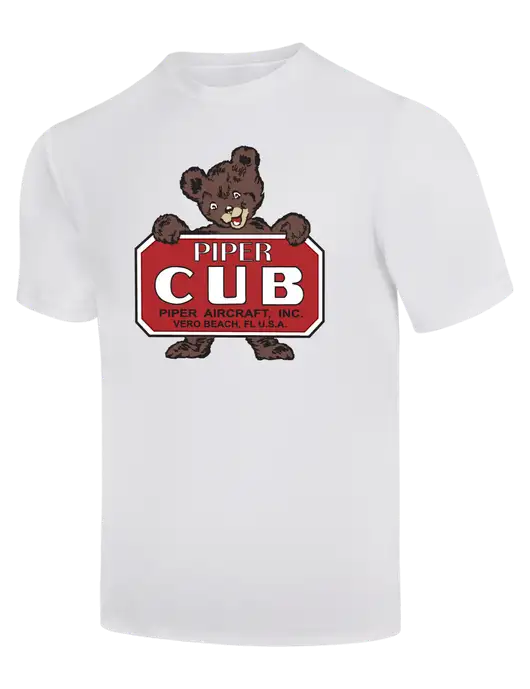 Piper White PosiCharge Competitor Tee w/Piper Cub Logo
