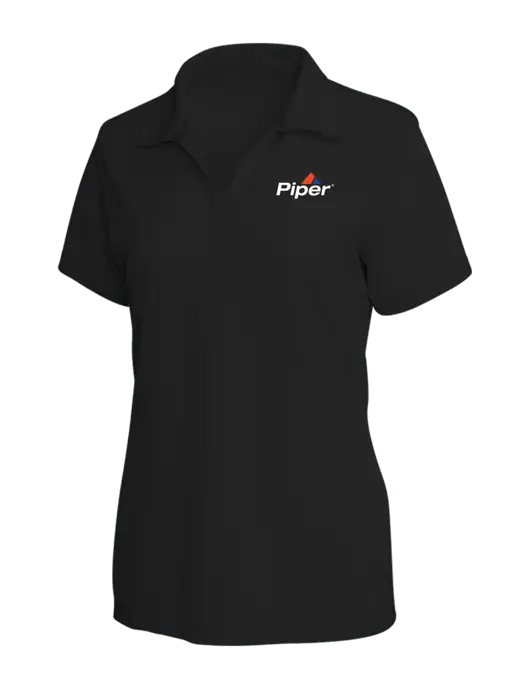 Piper Womens Black PosiCharge RacerMesh Polo w/Piper Logo