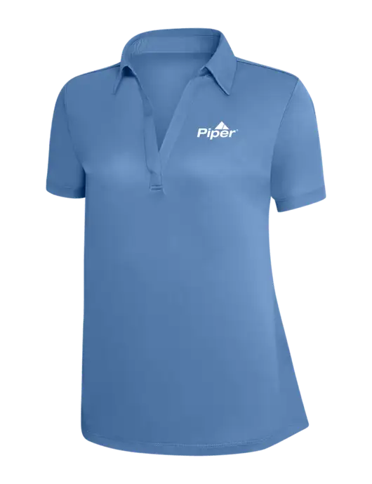 Piper Carolina Blue Silk Touch Womens Performance Polo w/Piper Logo