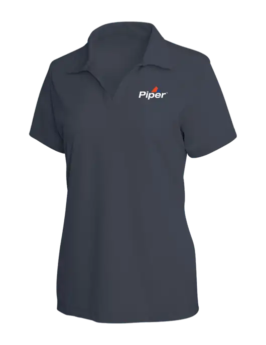 Piper Womens Dark Grey PosiCharge RacerMesh Polo w/Piper Logo