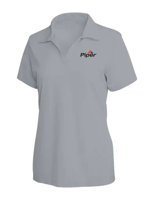Piper Womens Light Grey PosiCharge RacerMesh Polo w/Piper Logo