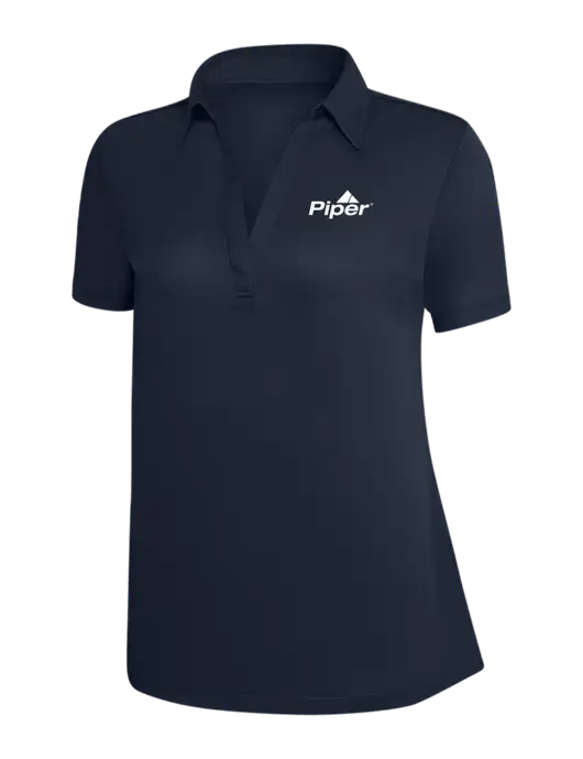 Piper Navy Silk Touch Womens Performance Polo w/Piper Logo