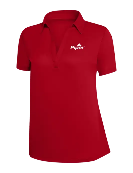 Piper Red Silk Touch Womens Performance Polo w/Piper Logo