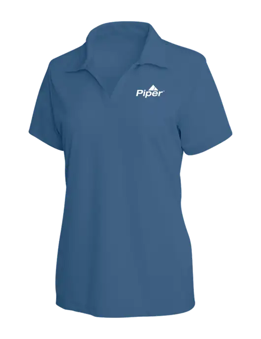 Piper Womens Slate Blue PosiCharge RacerMesh Polo w/Piper Logo