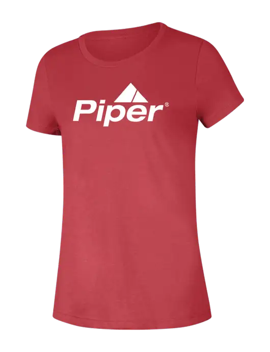 Piper Womens Seriously Soft Heathered Red T-Shirt w/Piper Logo