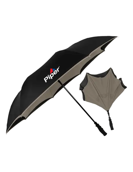 Piper Black/Grey Inverted Umbrella w/Piper Logo