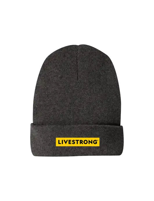 Livestrong District Recycled Charcoal Heather Beanie w/LIVESTRONG Logo