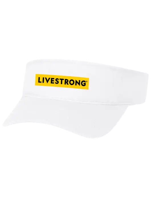 Livestrong White Cap Visor w/LIVESTRONG Logo