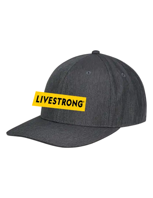 Livestrong Premium Modern Structured Twill Heathered Charcoal Snapback Cap w/LIVESTRONG Logo