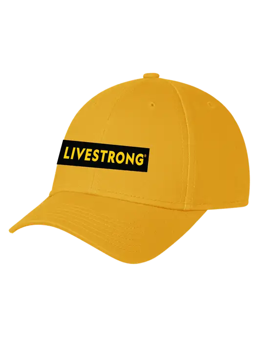 Livestrong Yellow Gold Structured Cap Hook & Loop w/LIVESTRONG Logo