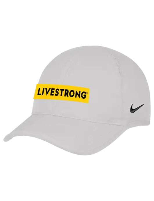 Livestrong Nike White Featherlight Cap w/LIVESTRONG Logo
