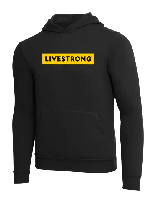Livestrong BELLA+CANVAS ® Black Sponge Fleece Pullover Hoodie  w/LIVESTRONG Logo