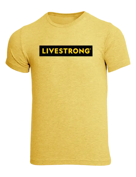 Livestrong BELLA+CANVAS ® Heather Yellow Gold CVC Short Sleeve Tee w/LIVESTRONG Logo