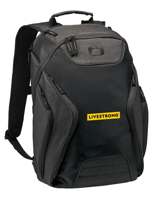 Livestrong OGIO Black/Heather Grey Hatch Laptop Backpack
 w/LIVESTRONG Logo