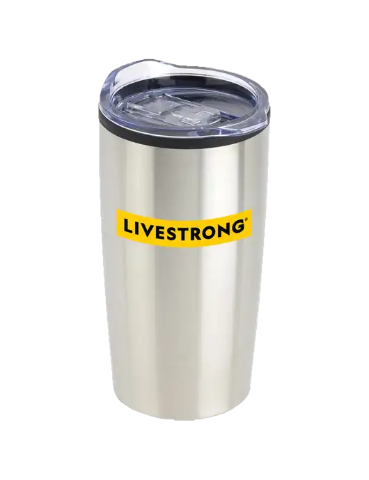 Livestrong Olympus Silver 20 oz Tumbler w/LIVESTRONG Logo