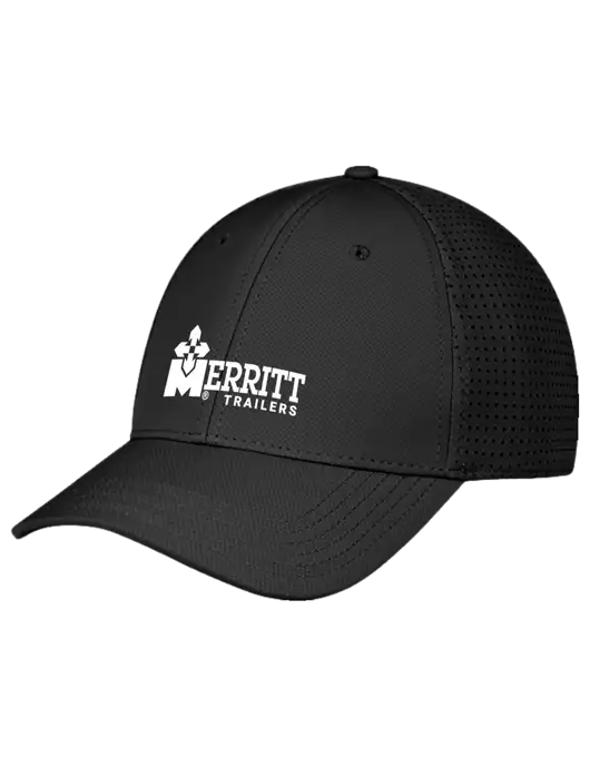 Merritt Trailers Black Performance Stretchable Cap Hook & Loop w/Merritt Trailers Logo