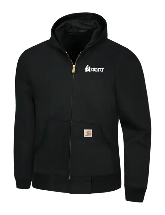 Merritt Trailers Carhartt Black Thermal Lined Duck Active Jacket w/Merritt Trailers Logo