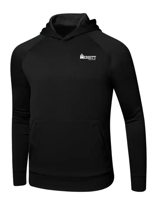 Merritt Trailers Tech Black Fleece Hooded Sweatshirt w/Merritt Trailers Logo